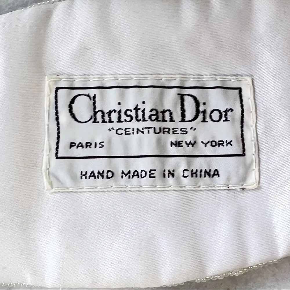Christian Dior Vintage Hand Beaded & Sequin Intricate Belt